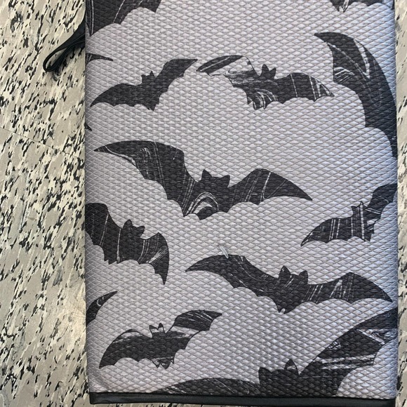 Halloween Black Bats Kitchen Dish Drying Mat Spooky Gothic Gray Party Decor Fall - Picture 4 of 8